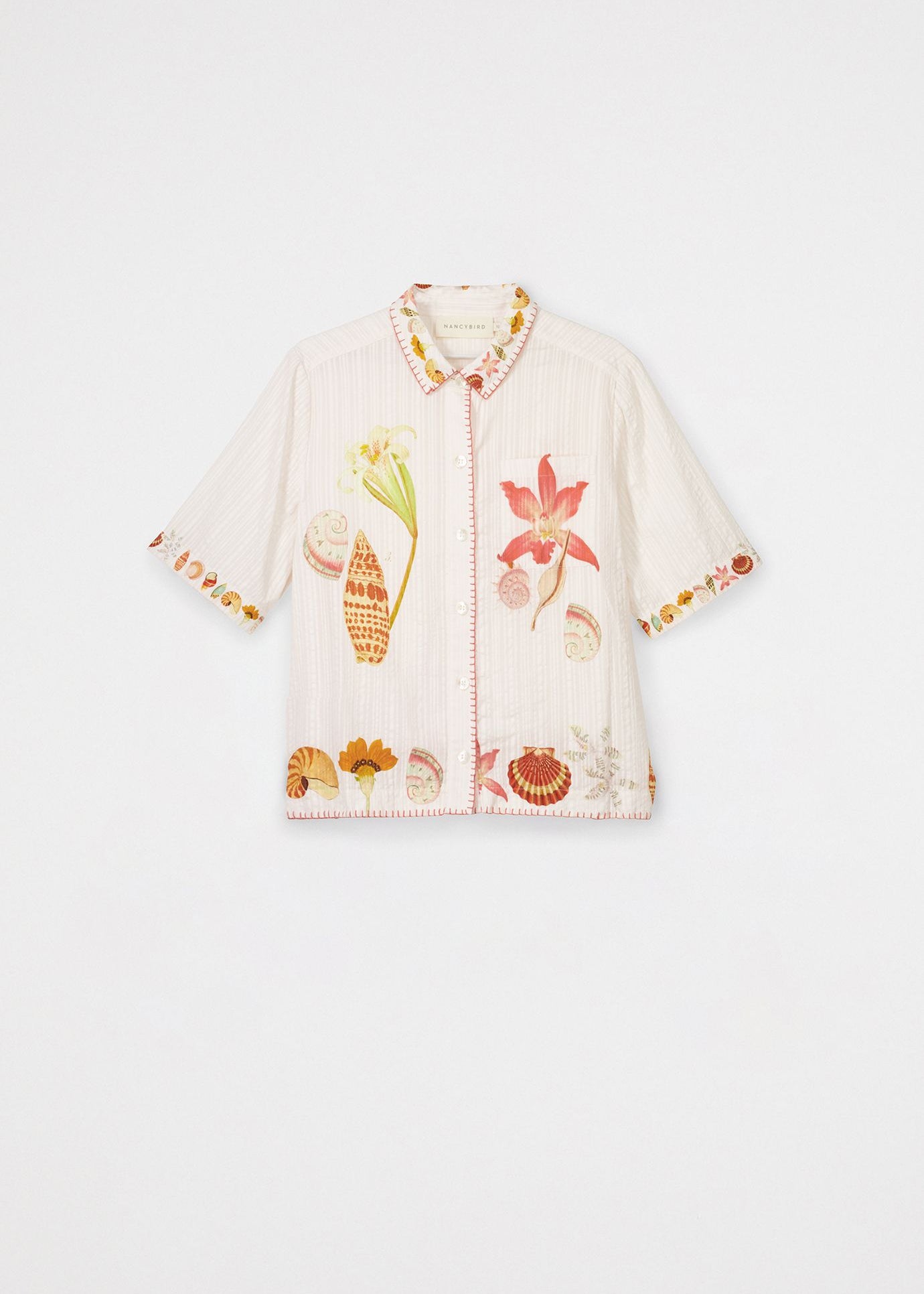 Nancybird Summer Shirt in Cream Shell