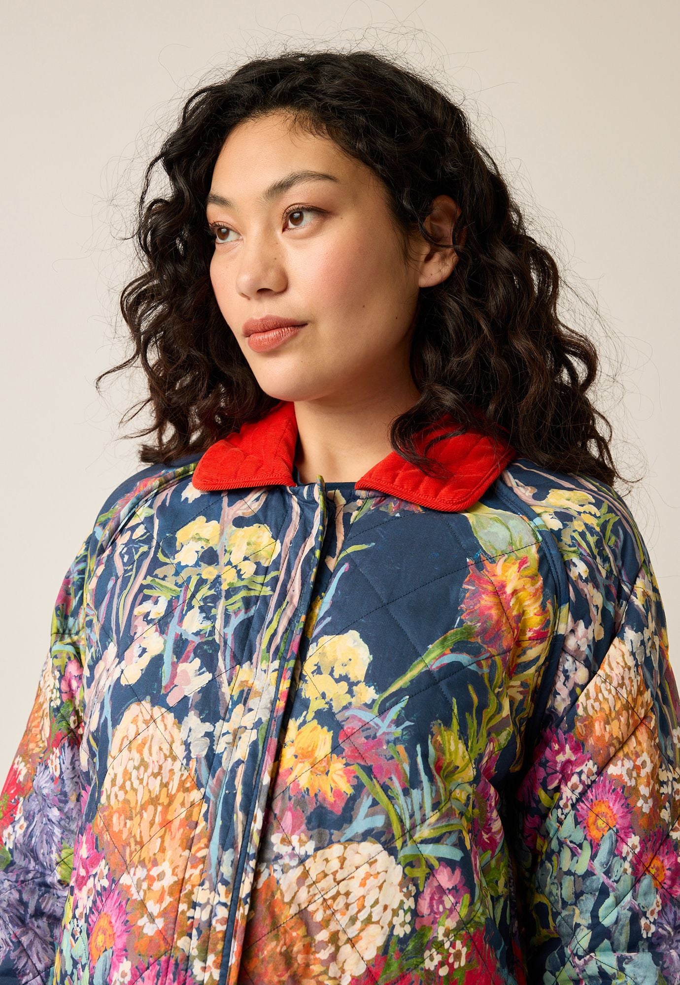 Nancybird Flora Trench Coat in Blossom Bouquet