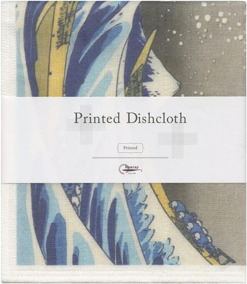 Nawrap Japanese Printed Dishcloth- The Great Wave