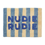 Ira Nudie Rudie Bath Mat- Blue Jean/ Posy