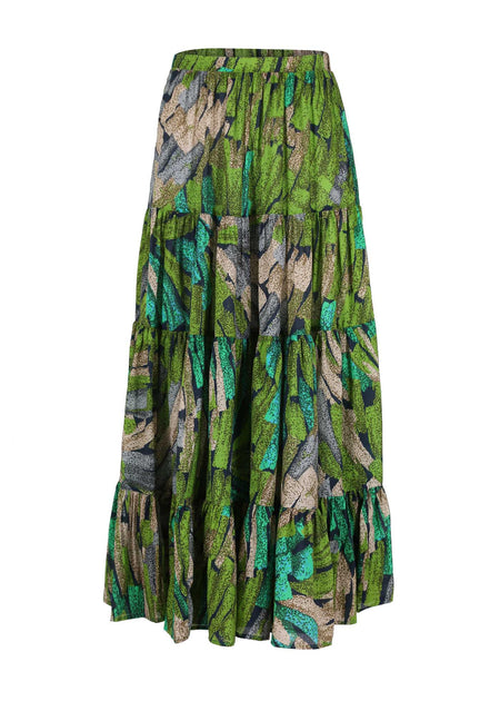 Olga de Polga LAX Vivant Green Tiered Skirt