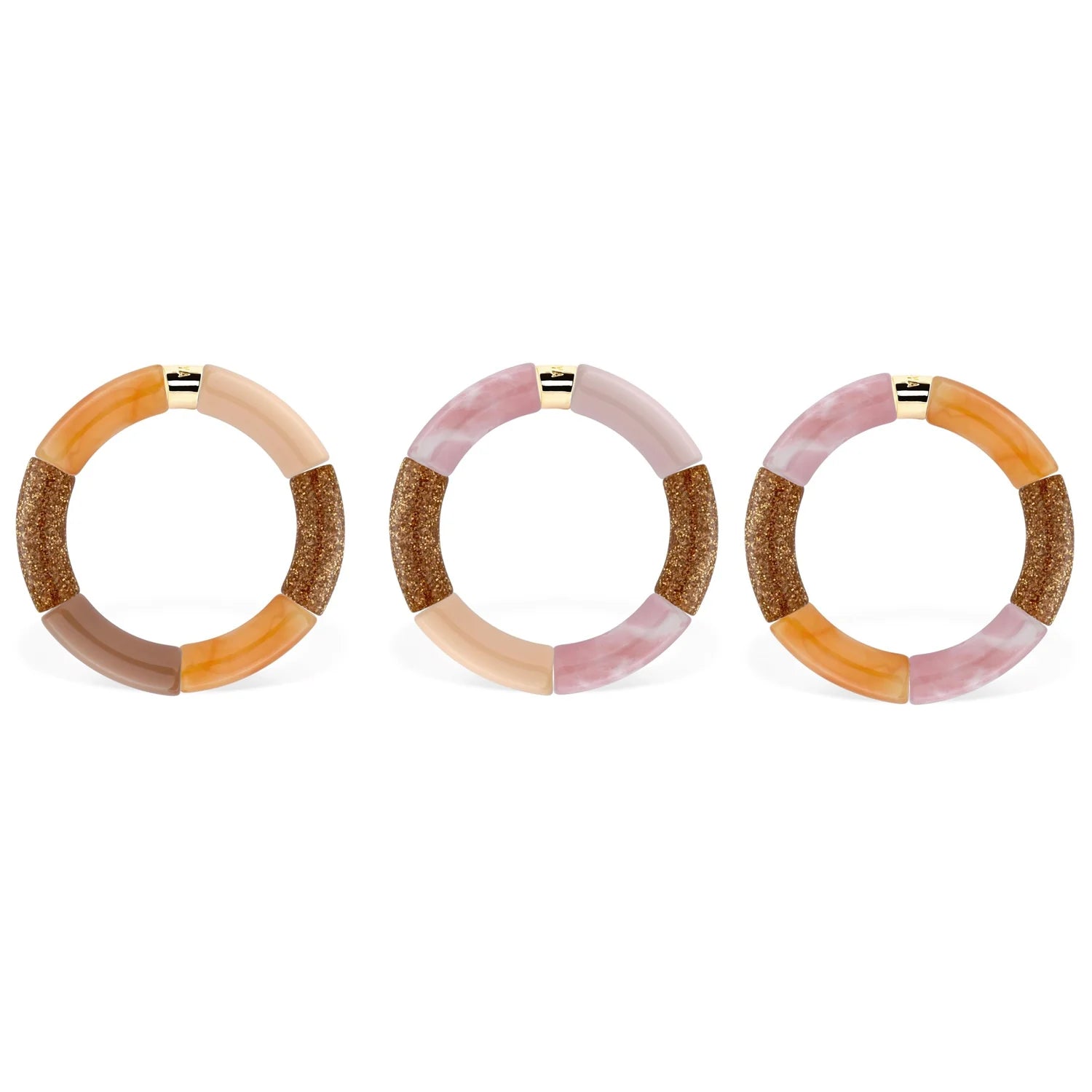 Parabaya Resin Bangle Trio- Espuma Doce