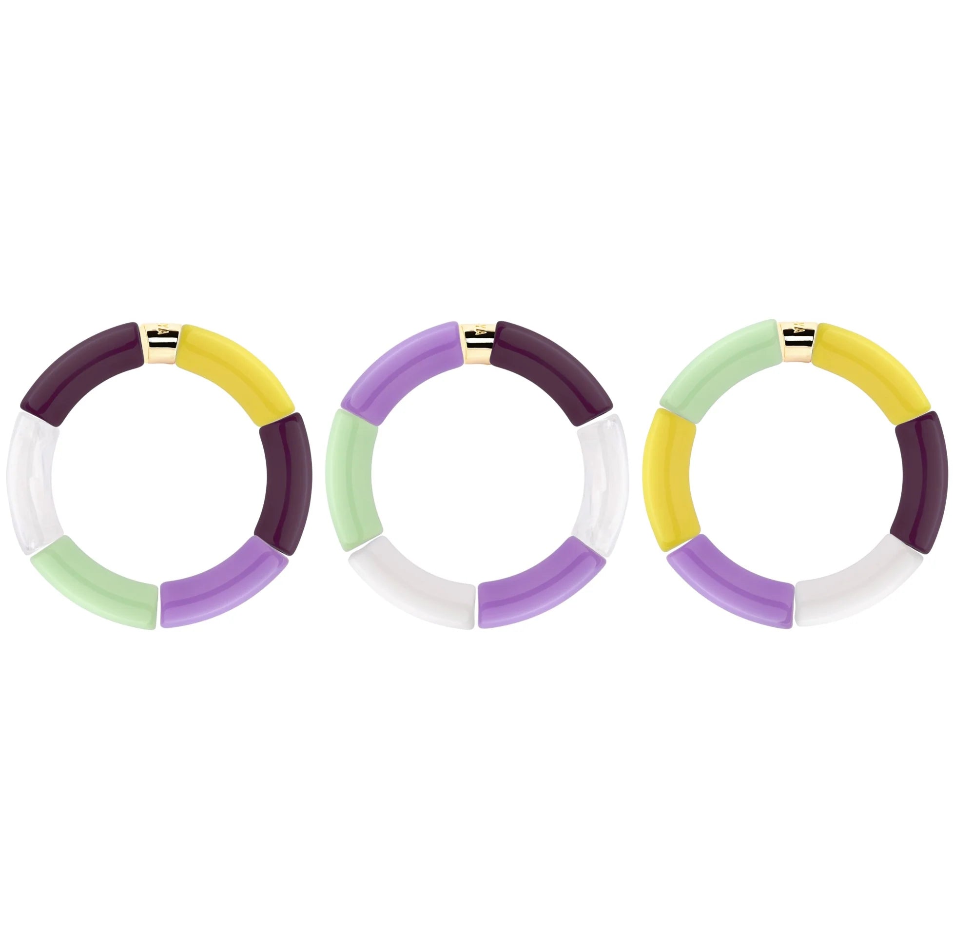 Parabaya Resin Bangle Trio-Jacaranda