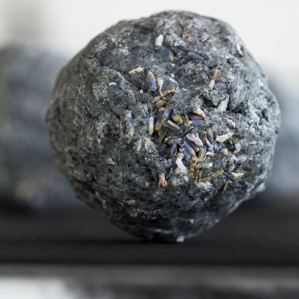 Handmade Rolled Soap Balls- Lavender & Sage Charcoal