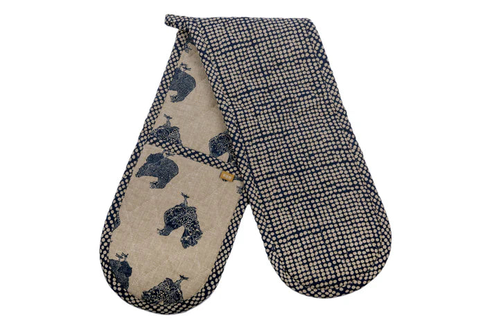 Raine & Humble Henrietta Double Oven Glove in Blueberry