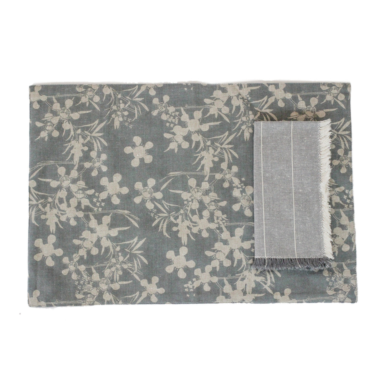 Raine & Humble Myrtle set of 4 Placemats-Slate