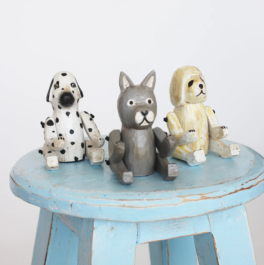 Raine & Humble Puppy Love set of 3 Wooden Puppets