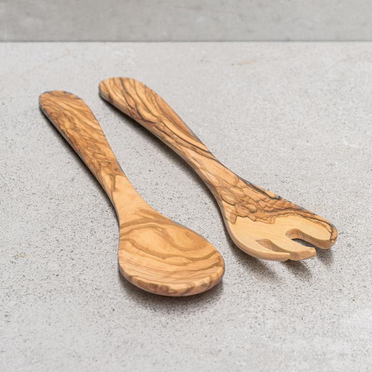 Olive Wood Salad Servers- set of 2