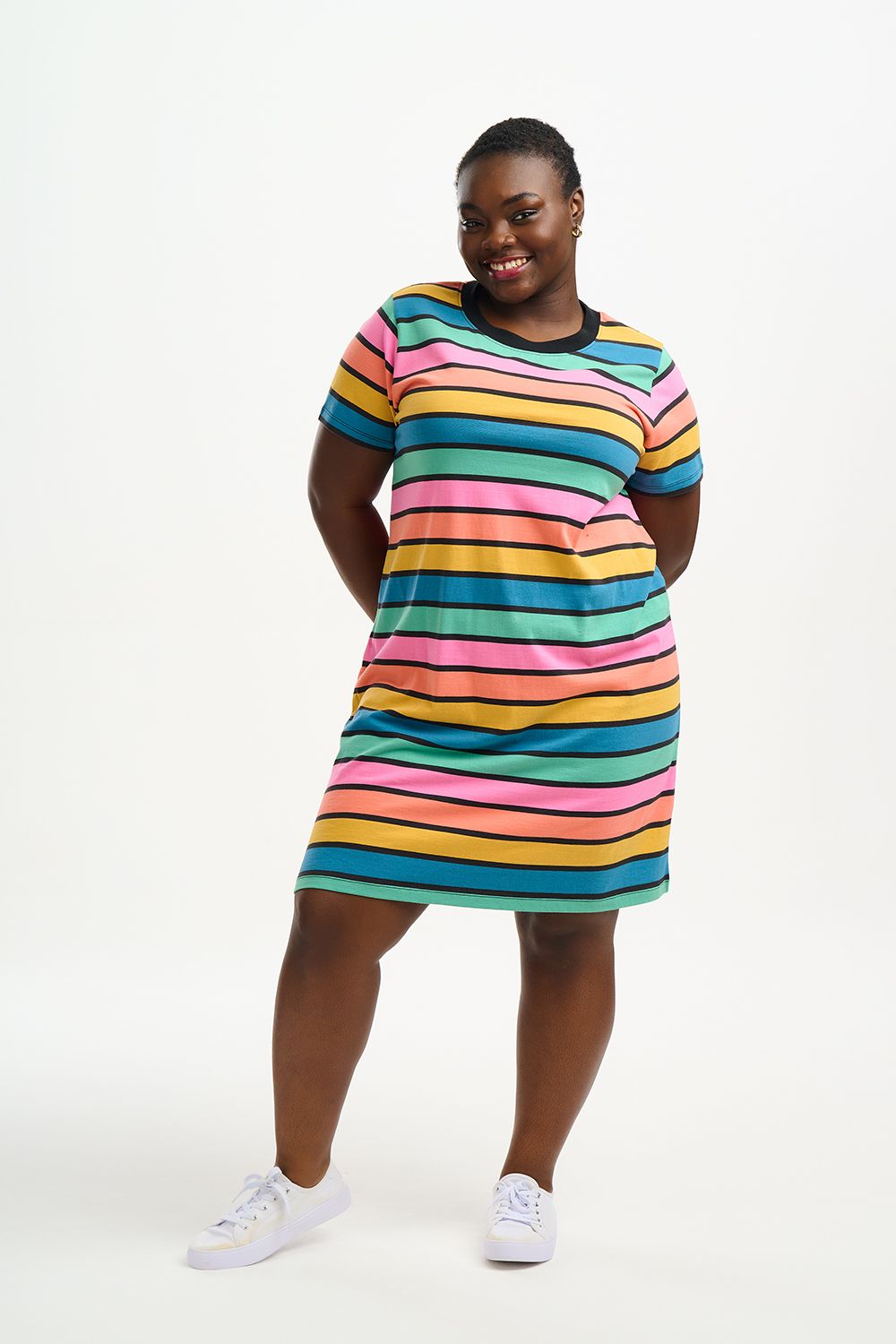 Sia T-Shirt Dress-Beach Hut Stripe