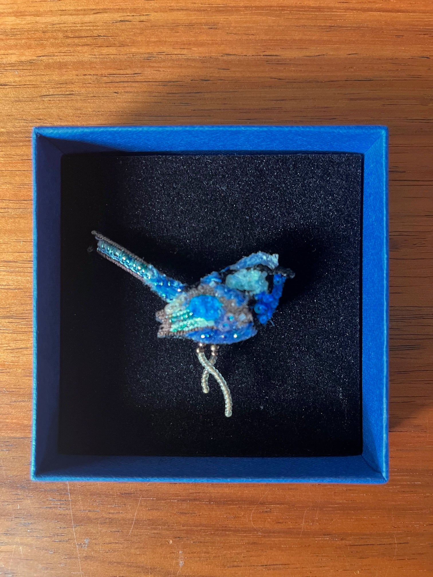 Trovelore Embellished Brooch Splendid Fairy Wren