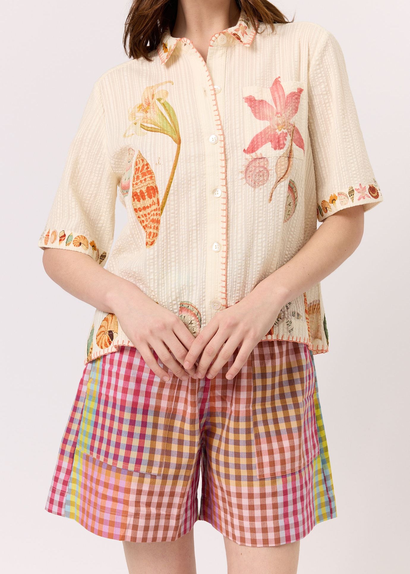 Nancybird Summer Shirt- Cream Shell