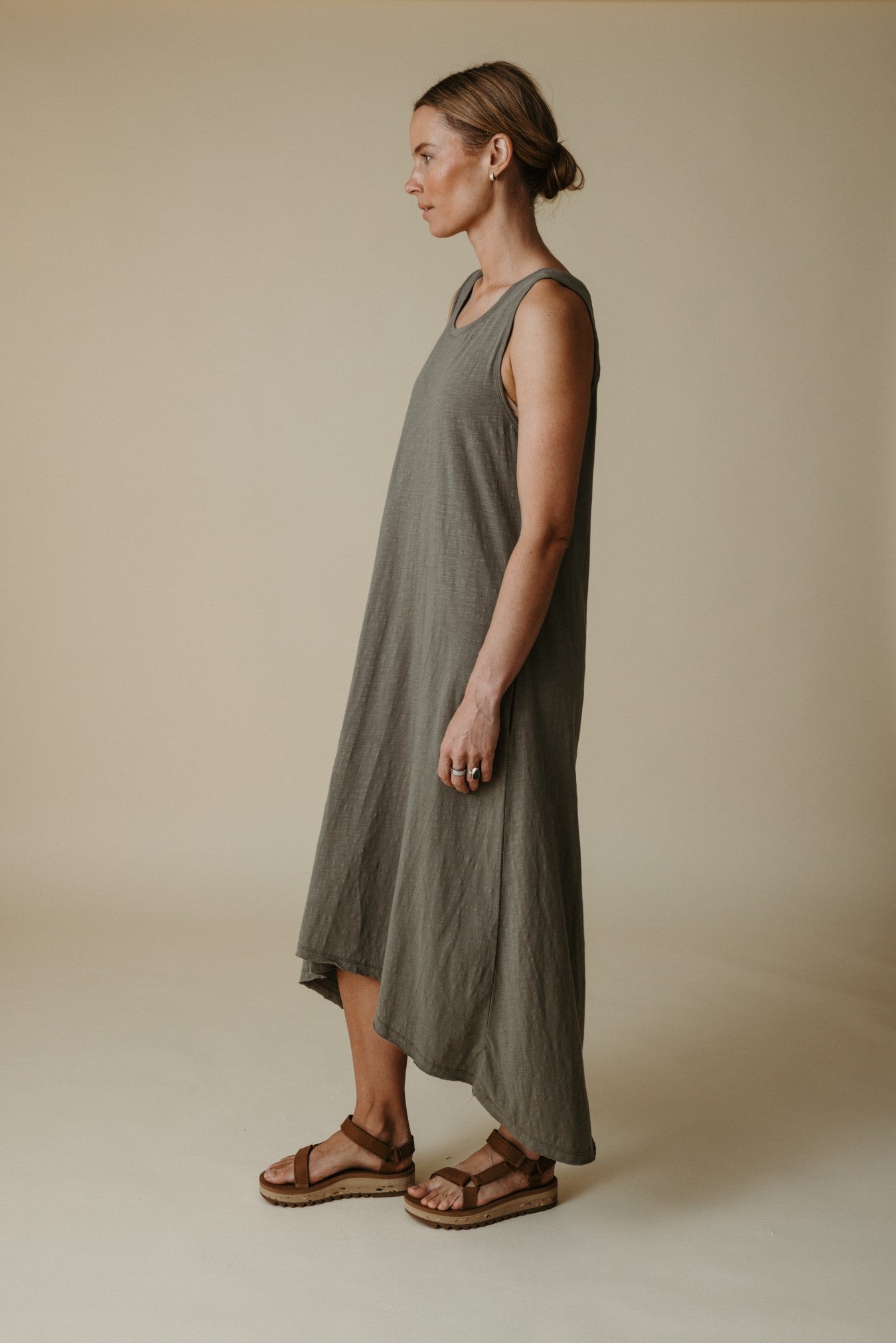 Shoreline Cotton Breeze Dress- Olive