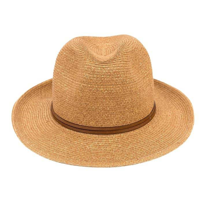 Borsalino Hat with Leather Strap-Havane