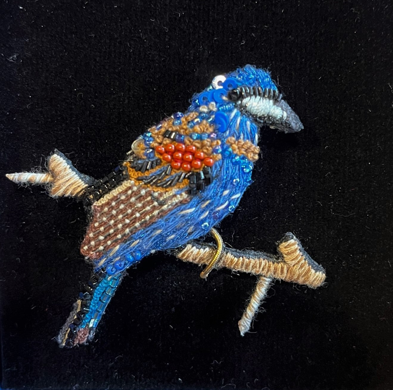 Trovelore Embellished Brooch Pin Indigo Bunting | Shop at Morris et al