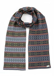 Alice Fairisle Merino Wool Scarf- Storm