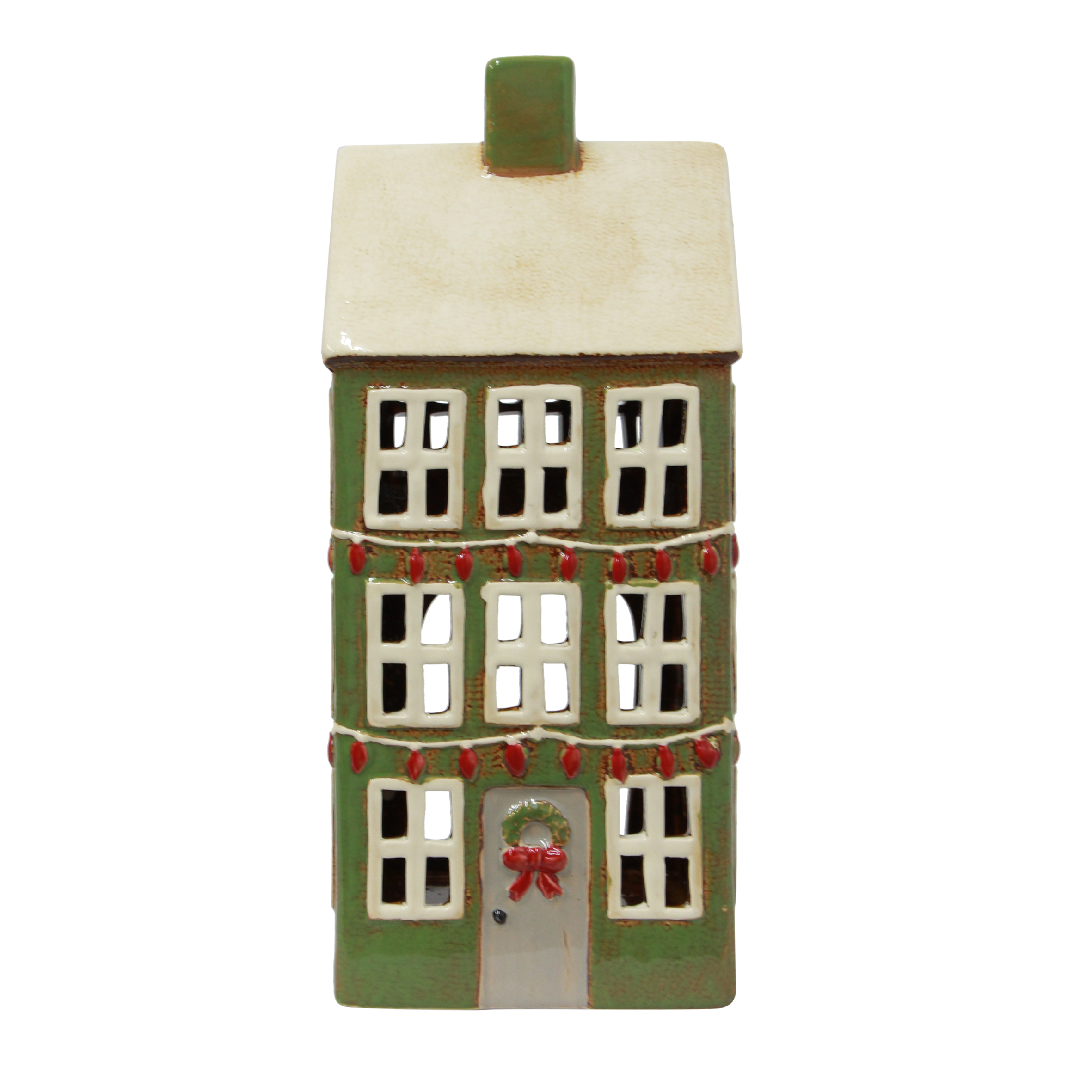 French Country Alsace Tealight Grande Chalet Christmas Green