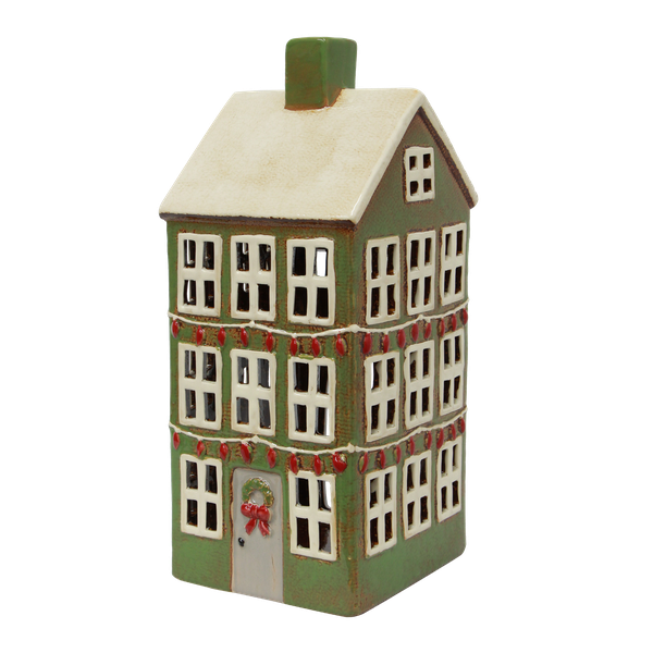 Alsace Tealight Grande Chalet Christmas Green