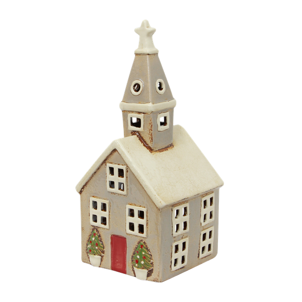 French Country Alsace Tealight Church Christmas Stone