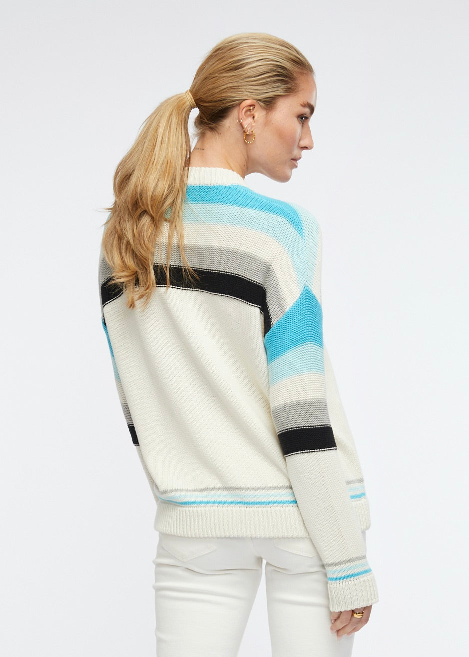 Chunky Cotton Zip Up- Snow