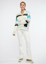 Chunky Cotton Zip Up- Snow