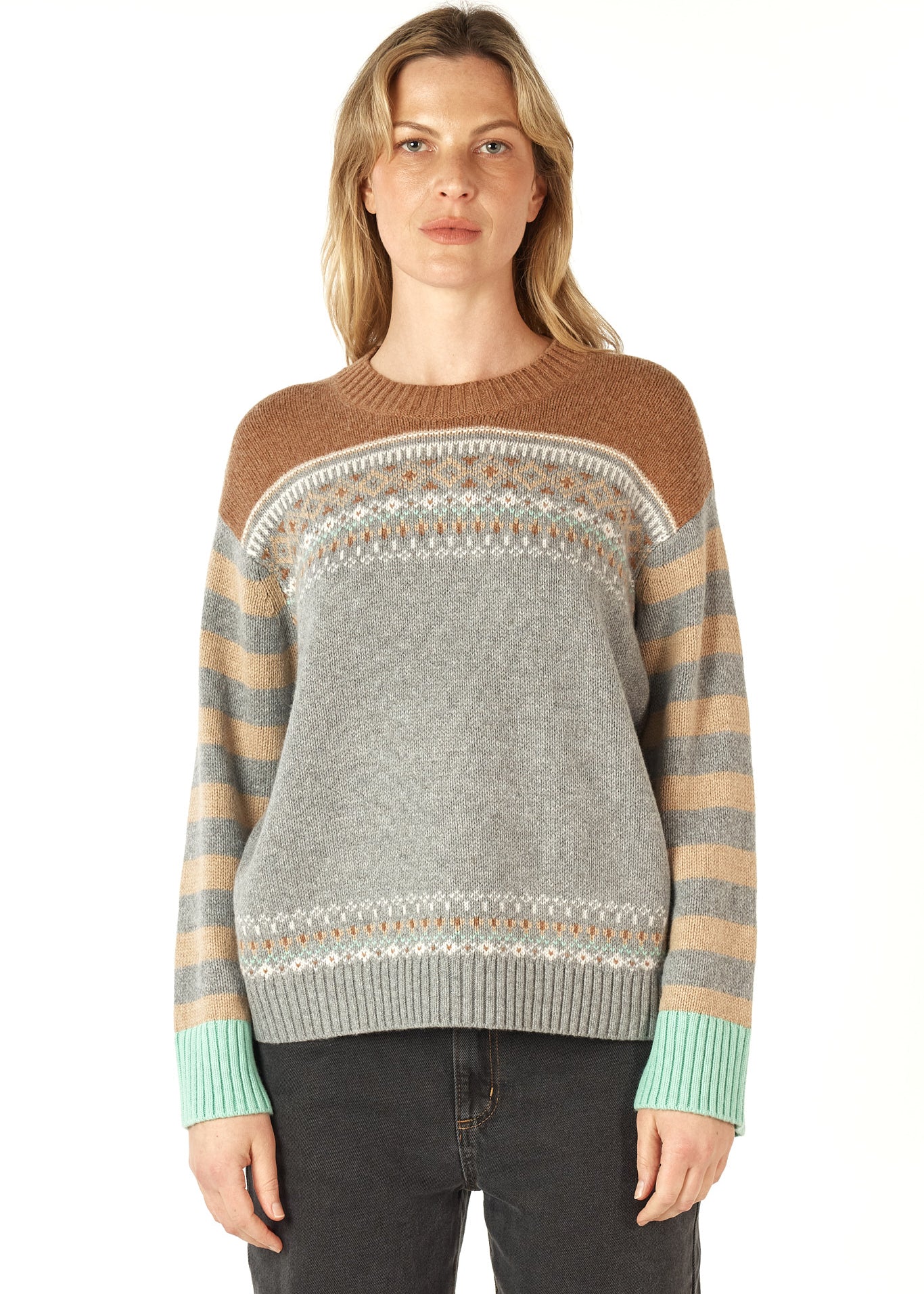 Zaket & Plover Fairisle Jumper in Goose