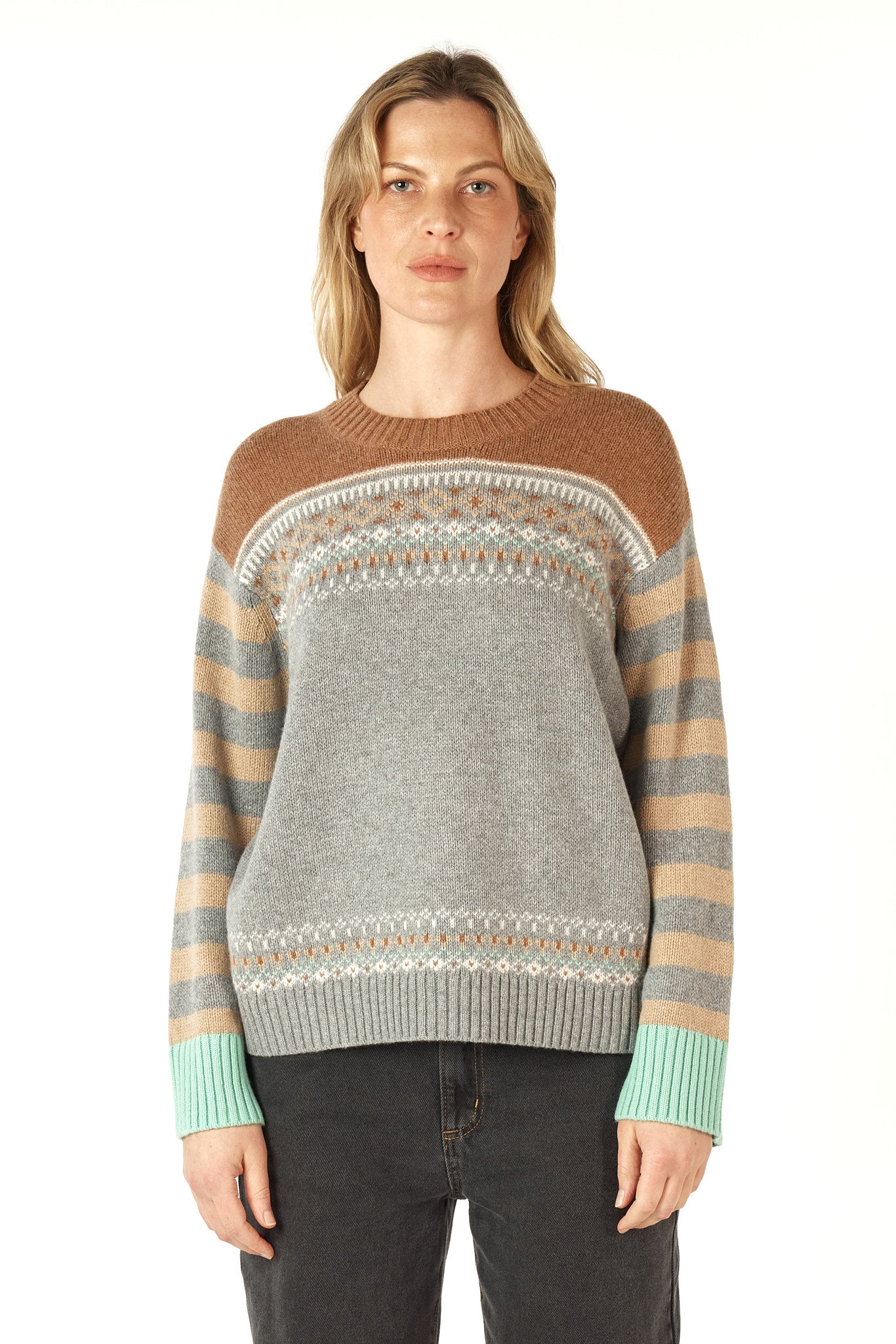 Zaket & Plover Fairisle Jumper in Goose