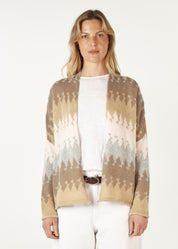 Mountain Peaks Cardigan- Fawn