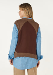 Diamond Dapper Vest- Bark