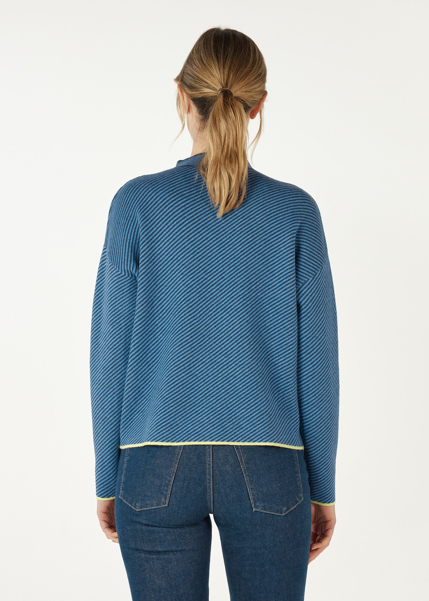 Neru Collar Jumper- Denim