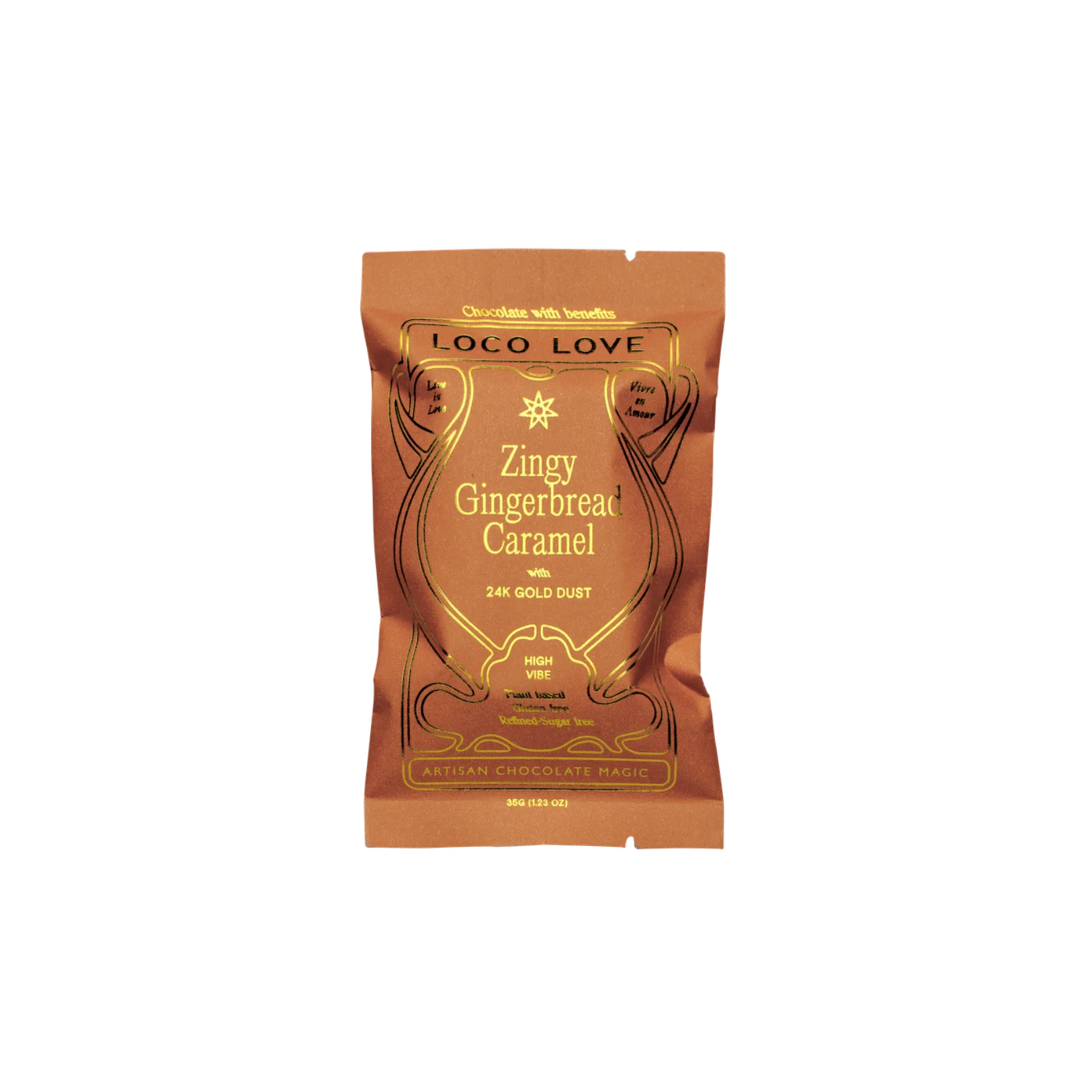 Loco Love Zingy Gingerbread Caramel Single Wrapped Chocolate