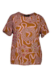 Olga de Polga Loveknots Seersucker Cotton Top in Caramel