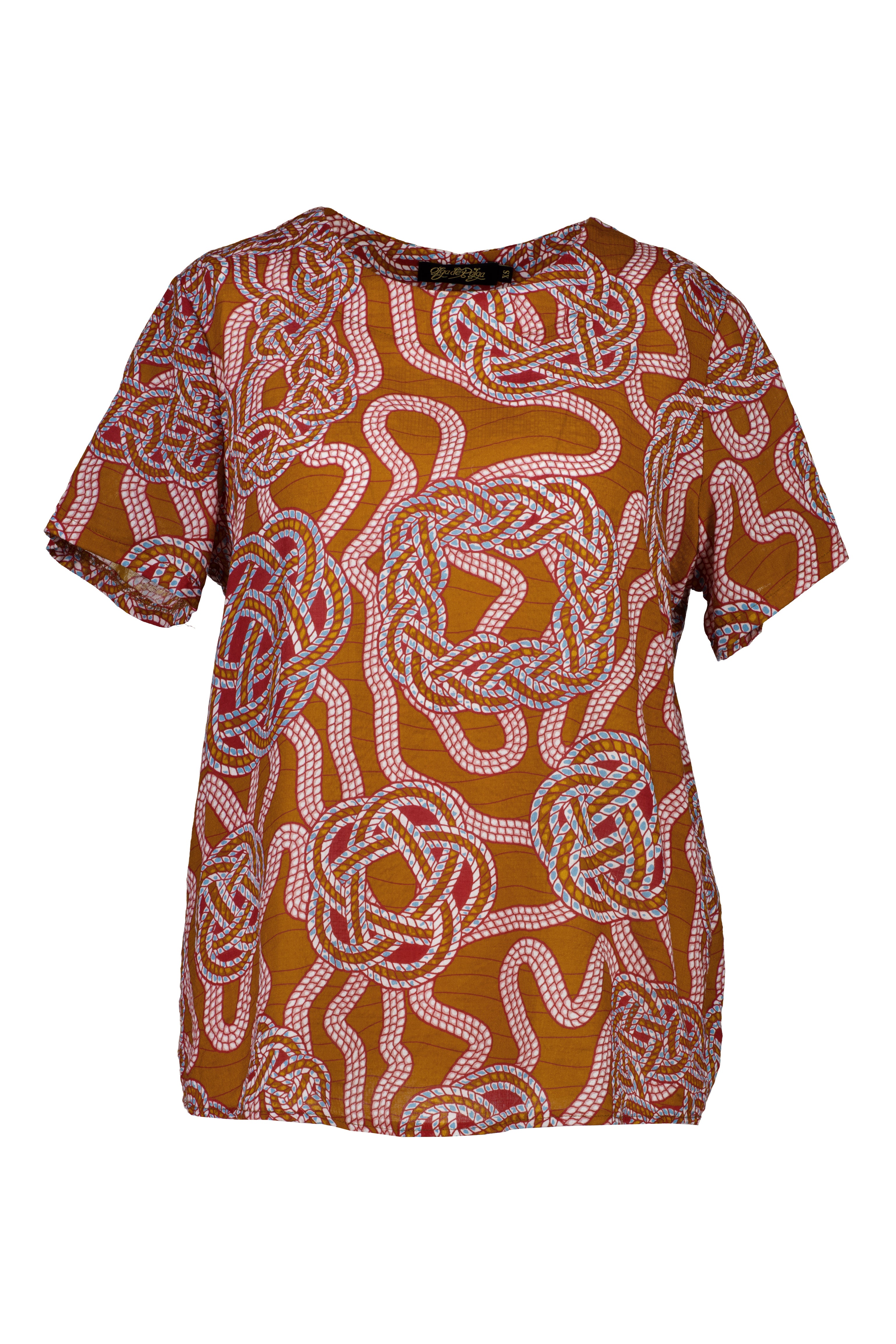 Olga de Polga Loveknots Seersucker Cotton Top in Caramel