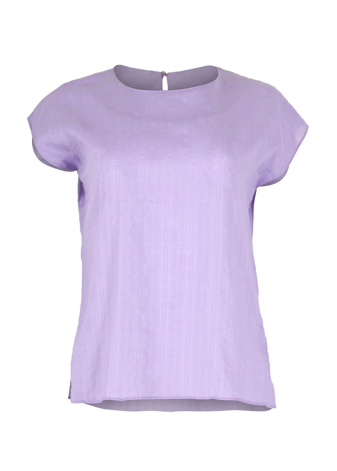 Olga de Polga Barcelone Tee in Lilac Seersucker