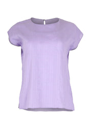 Olga de Polga Barcelone Tee in Lilac Seersucker