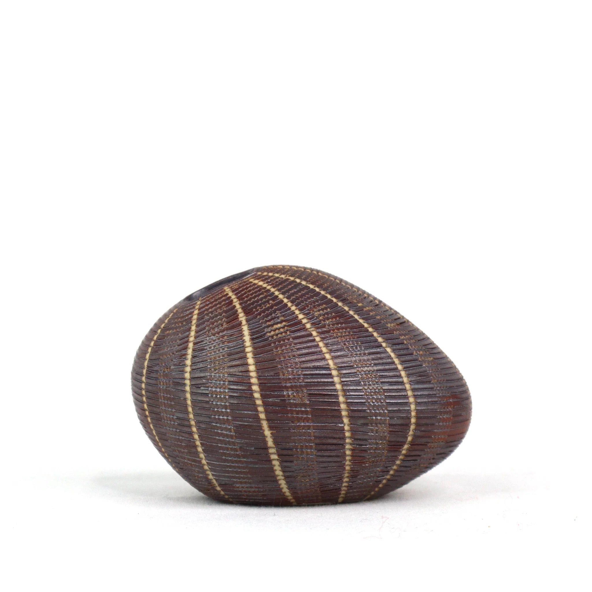 Pebble Sepia Pinstripe Vase- Mini/ Small