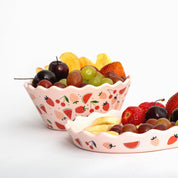 Bowl & Plate Set- Pink Fruits