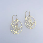 Denz & Co Gold Mini Wattle Earrings