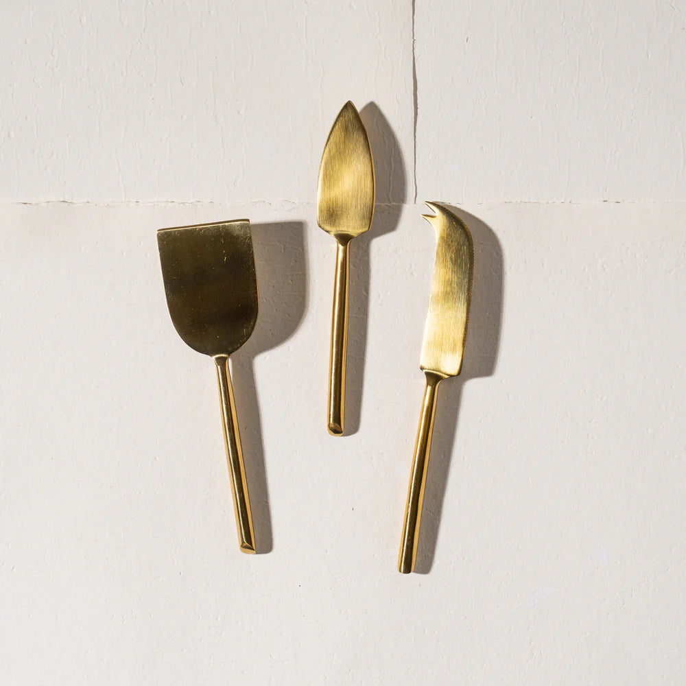 Inartisan Zoya Brass Cheese Knife Set